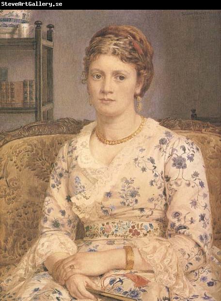 Sir Edward john Poynter,Bart.PRA,RWS Portrait of Mrs j.p.Heselitine (mk46)